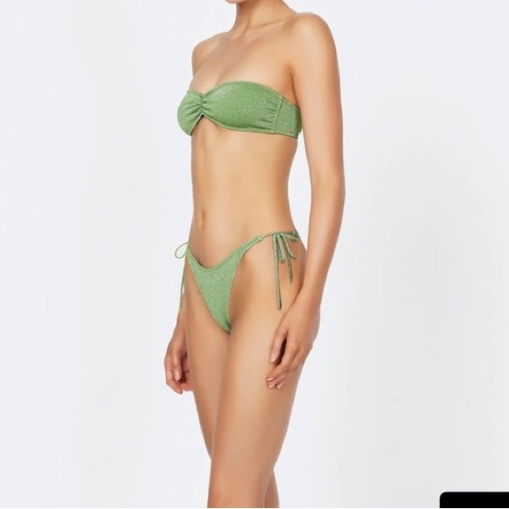 *BRAND NEW* Triangl Vance Fawn Sparkle Strapless Green Sparkly Bikini